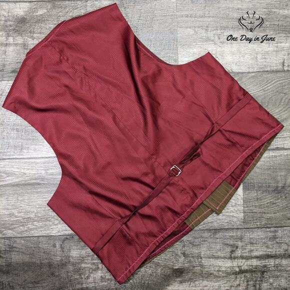 Vinci 3 Button Pin Stripe Vest Size L - Picture 5 of 5